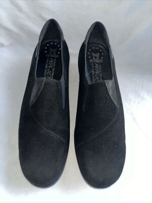 Mephisto Air-Jet Black Suede Leather Slip On Wedge Comfort  display picture 2
