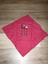 America West Airlines First Class 3-Piece Silverware Set & Cloth Napkin NOS