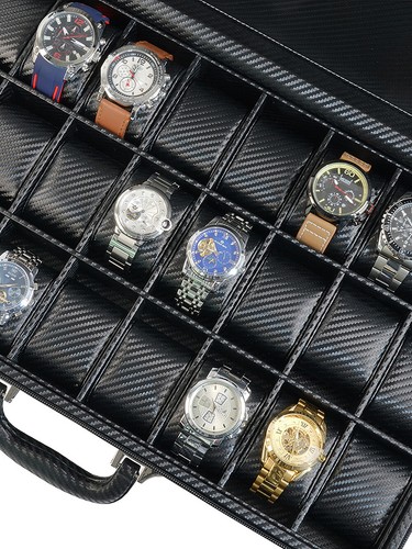 Rothenschild Cassa dell orologi RS-3250-24CF-BL per 24 orologi - Imagen 5 de 11