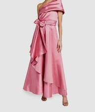 1095 Sachin Babi Noir Women's Pink Draped One Shoulder Gown Dress Size 6