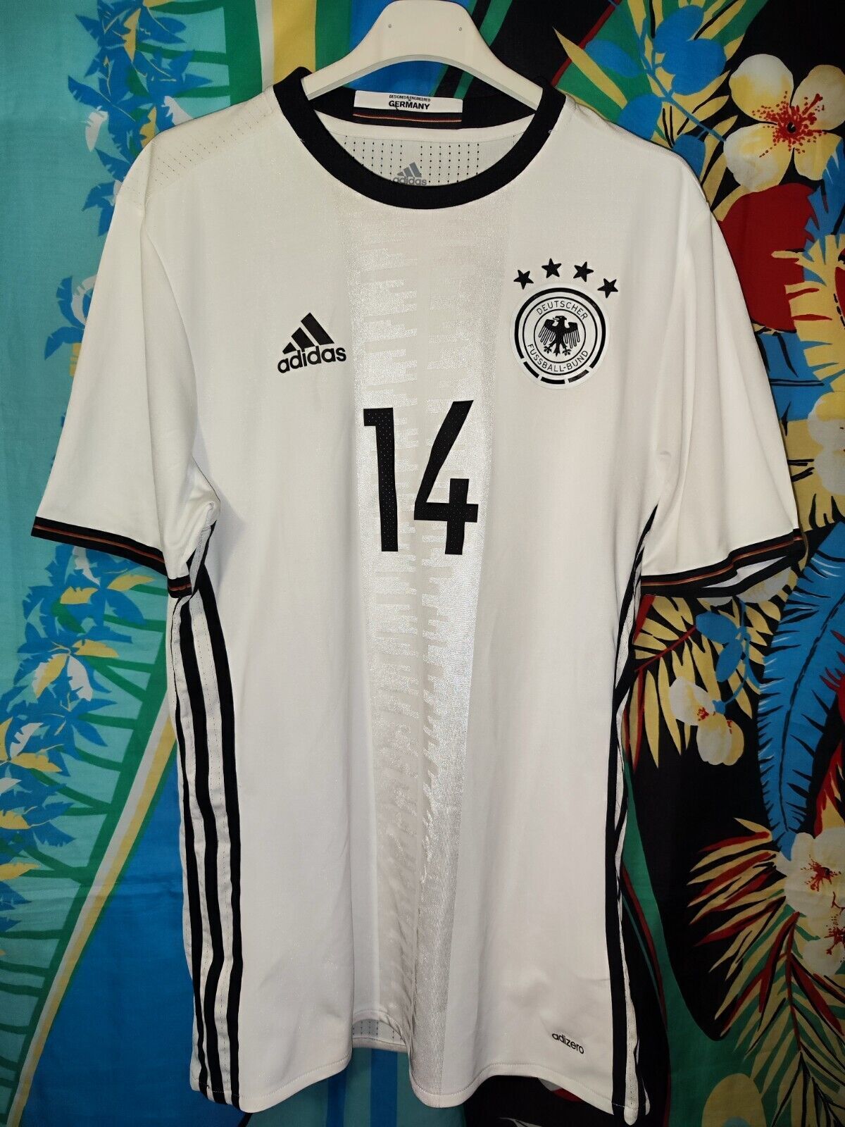 Adidas Germany Home Match Football Shirt 14 mens size 7 S/M eBay
