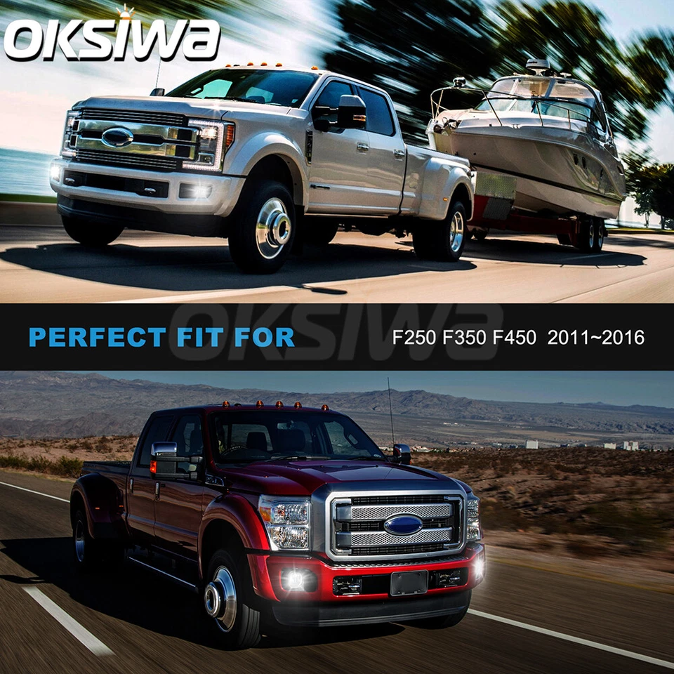 Luces antiniebla LED para Ford 2011-2016 F-250 F-350 F-450 F-550 Super Duty lámpara de parachoques Foto 3 de 4