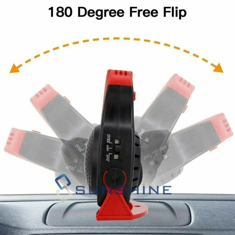 Calentador Portátil 150W Calefacción Rápida Enfriamiento Descongelador Demister para Coche Camión 12V Foto 4 de 4