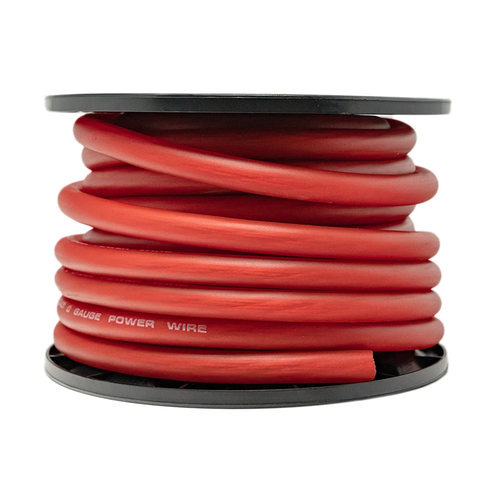 SoundBox CW0-50R, 0 Gauge 50' CCA Amplifier Power / Ground Amp Wire Spool, Red - Image 3 of 3