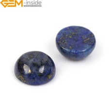 5Pc Blue Lapis Lazuli CAB Cabochon Beads Round For Jewelry Ring Pendant Making