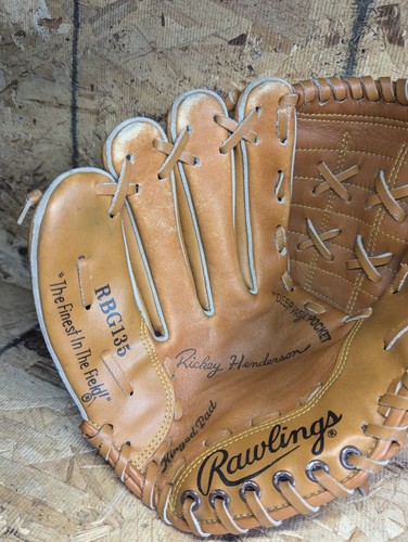 Rawlings Ricky Henderson RBG135 Youth Model Mitt Baseball Glove Vintage LHT - Picture 7 of 8