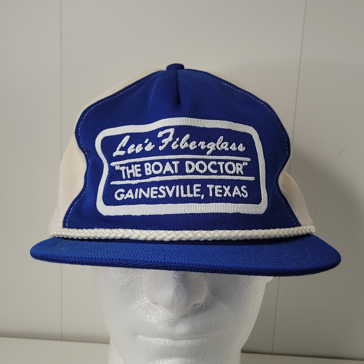 X/X JAPAN関連 Vtg Lee's Fiberglass Trucker Hat Boat Doctor Gainesville TX Rope