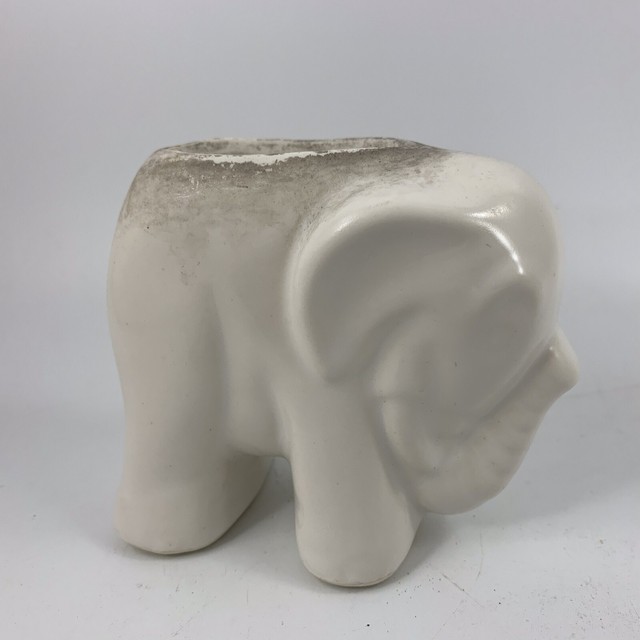 Vintage Small White Elephant Planter eBay
