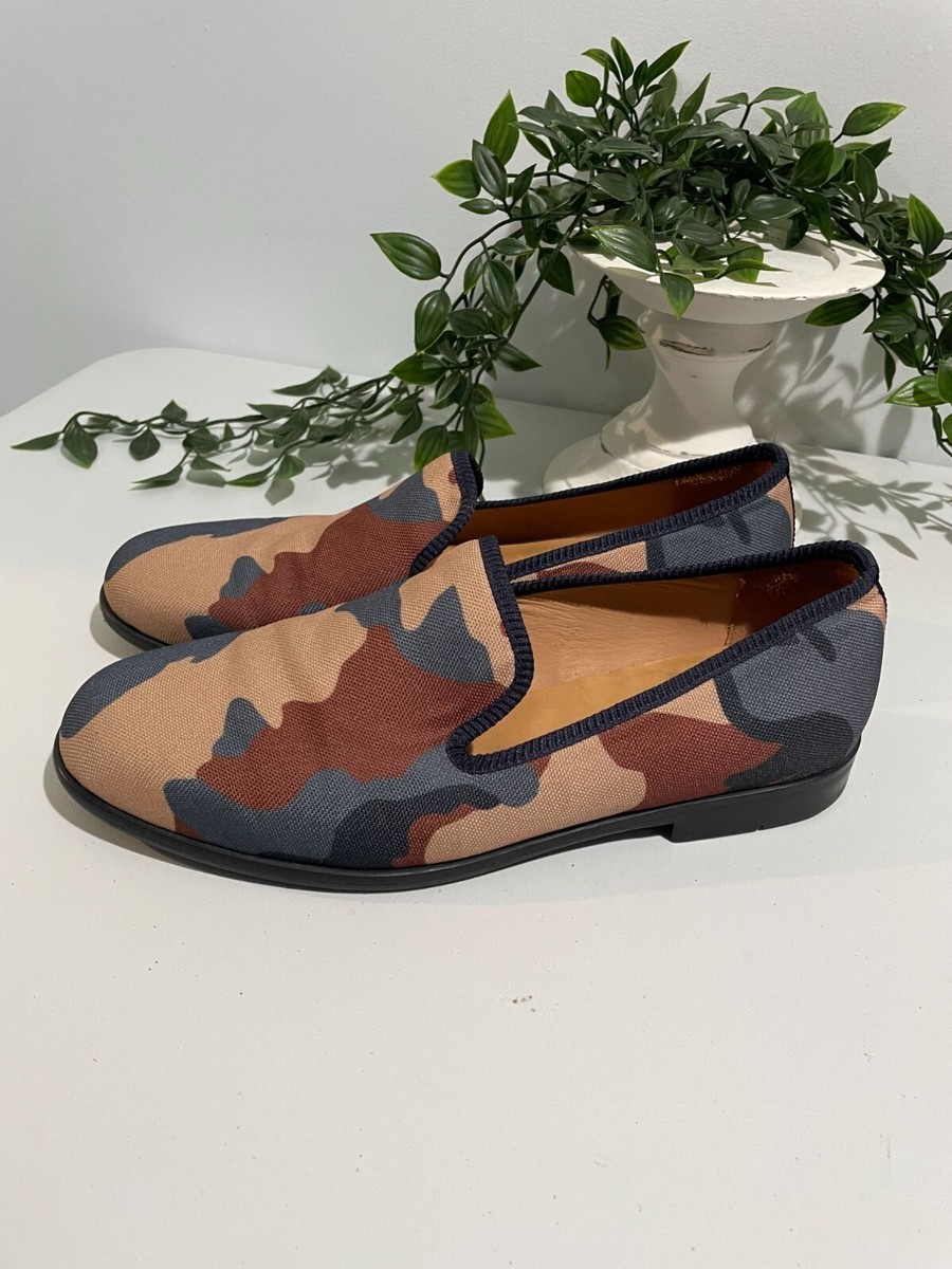Duke Dexter Camo Loafers Size 8 Handmade In England Canvas  display picture 3
