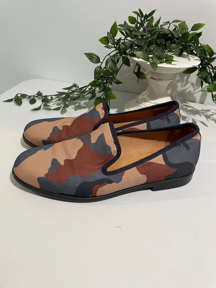 Mocasines Camuflados Duke Dexter Talla 8 Hechos a Mano en Inglaterra Lona Para Hombre’s Foto 2 de 4
