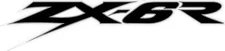 #2499 (1) 8.0  Ninja zx6-R Black Silver Decal Sticker Laminated zx-6r