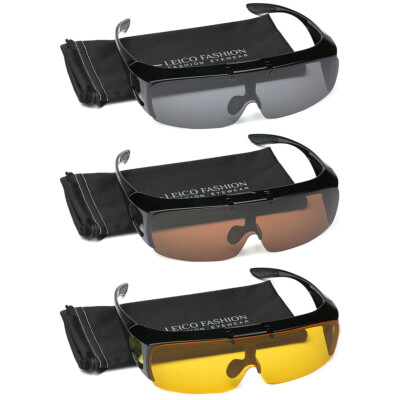 Large FLIP UP POLARIZED FIT OVER Sunglasses Cover Prescription Rx