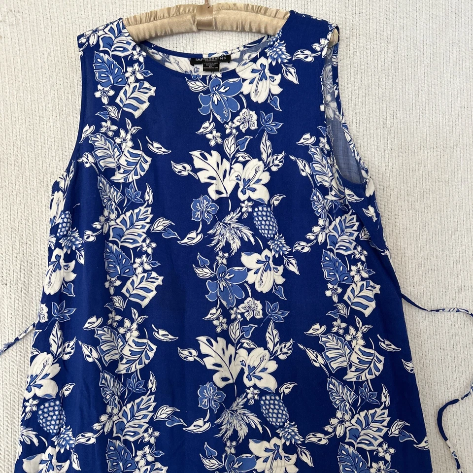 Впечатления платье XL синий цветочный Cottagecore гранж Y2K винтажный Midi сарафан - Изображение 3 из 4