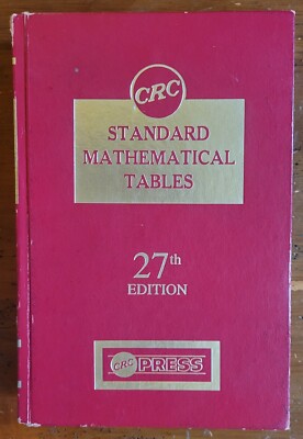 CRC Standard Mathematical Tables and Formulae, 27th Edition (Discrete Mat - GOOD