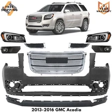 Front Bumper Cover Fascia & Grille Assembly Kit For 2013-2016 GMC Acadia