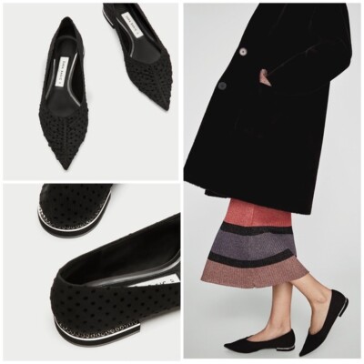 pointed flat shoes zara