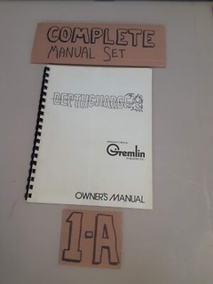 Original Arcade Manual: DEPTHCHARGE - 1977- Gremlin  Free Shipping!