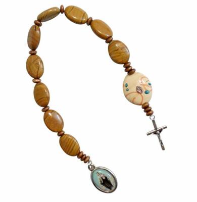 Our Lady of Mount Carmel Chaplet or Pocket Rosary, Medal and Prayer ...