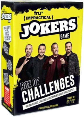 Impractical Jokers Box of Challenges Spiel für Erwachsene Netflix TV Serie 3 Spieler