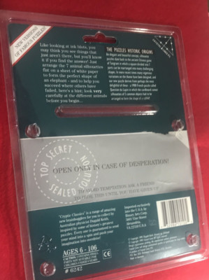 NEW 1993 CRYSTAL LINES CRYPTIC CLASSICS ''MAKE AN ELEPHANT PUZZLE''
