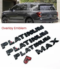 Gloss Black Platinum Overlay Letters Emblem FIT 2018-2024 Ford EXPEDITION Max