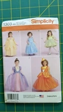 Sew a Toddler & Child Fairy, Queen, Princess Dress Simplicity 1303 Size 1/2-2 UC