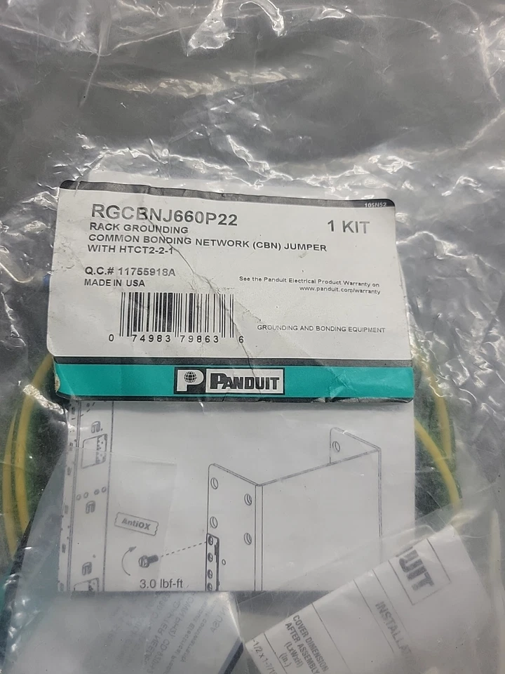 Panduit RGCBNJ660P22 Rack grounding Jumper - Image 2 of 3