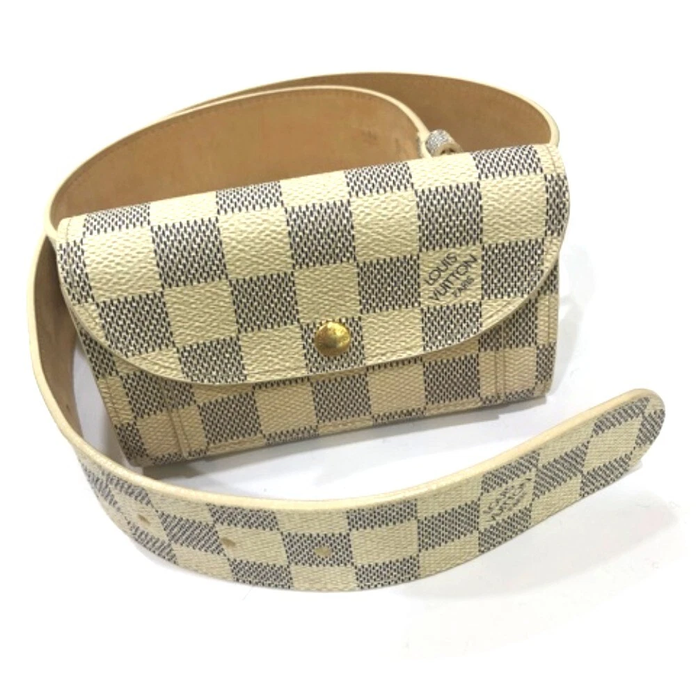 LOUIS VUITTON Damier Azur Ceinture Pochette Solo Pouch Belt M9835