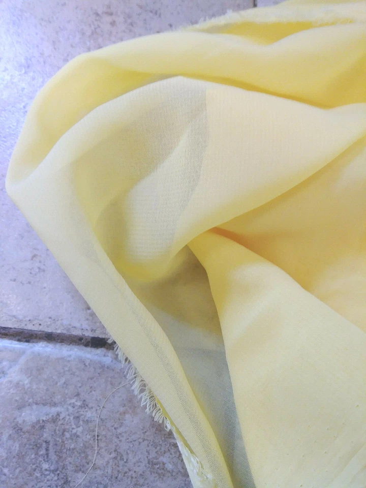 Fabric Remnants Sheer Yellow Acetate 4Yds x 44" - Image 3 of 3