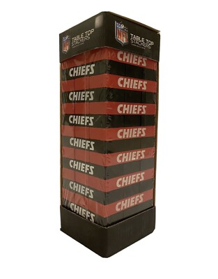 Kansas City CHIEFS - NFL Table Top Stackers - Wood Blocks Stacking Game - NEW