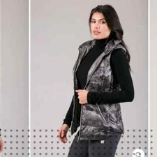 NEW  My Anorak Short Down  Hooded  Packable Vest  Size XL