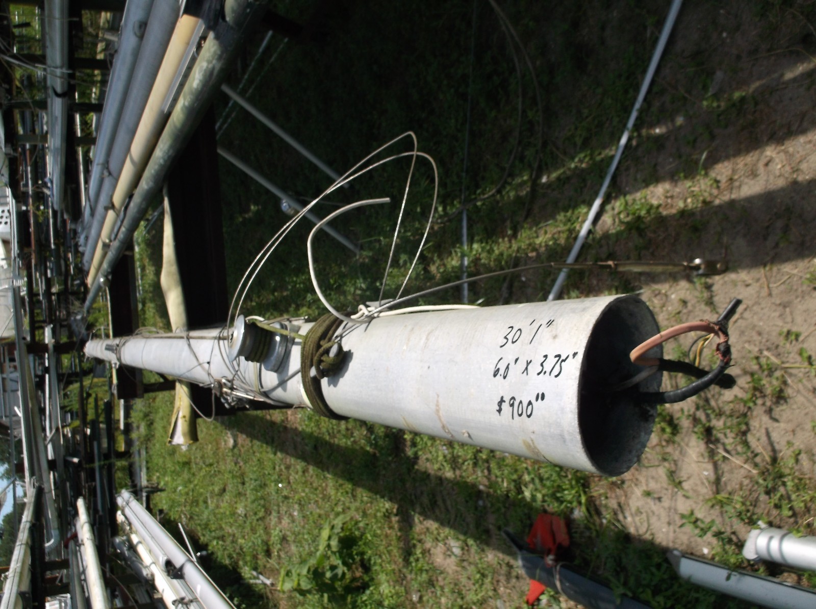 30 feet 1 inch Heavy Duty Aluminum Sailboat Mast (6.0" x 3.7" size) w