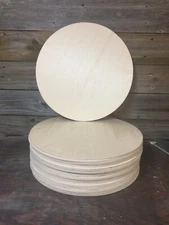 20 pack 18"x1/4" (5.2mm) Round unfinished wood sign boards blanks ready to paint
