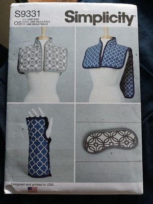 Simplicity 9331 Sewing Pattern HotCold Shoulder Wrap Mask Wrist Wrap