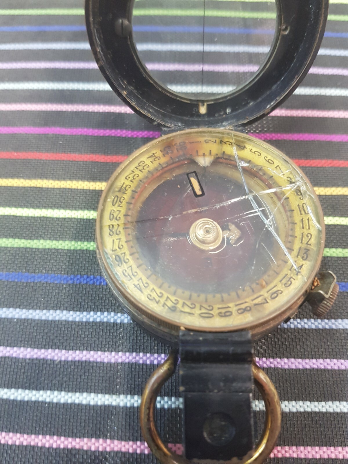 VINTAGE F.BARKER&SON  RARE MULITARY COMPASS LONDON 1918(WWI)-PARTS/REPAIR