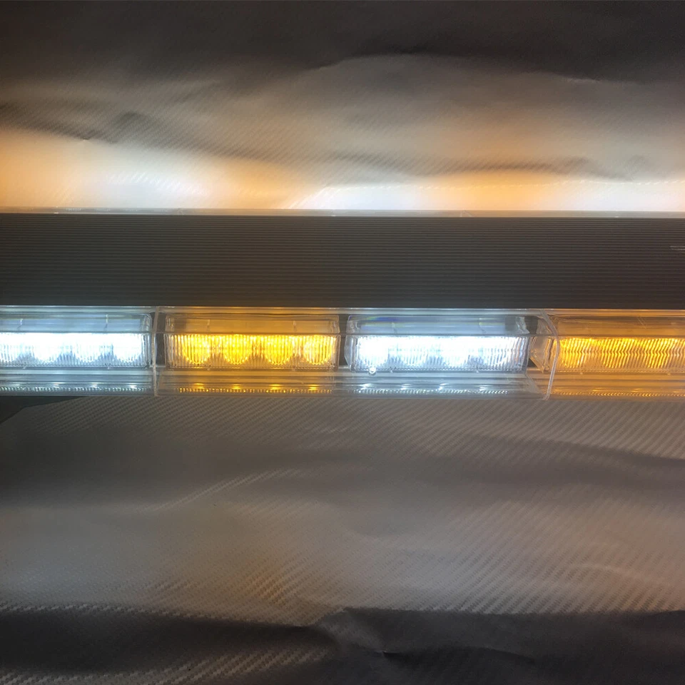 47" LED Amber White Strobe Light Bar Emergency Warning Tow Truck Response Foto 3 de 4