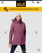Jack Wolfskin Arctic Ocean 3-in-1 Women's Jacket Size Xs Violet Quartz Brand New