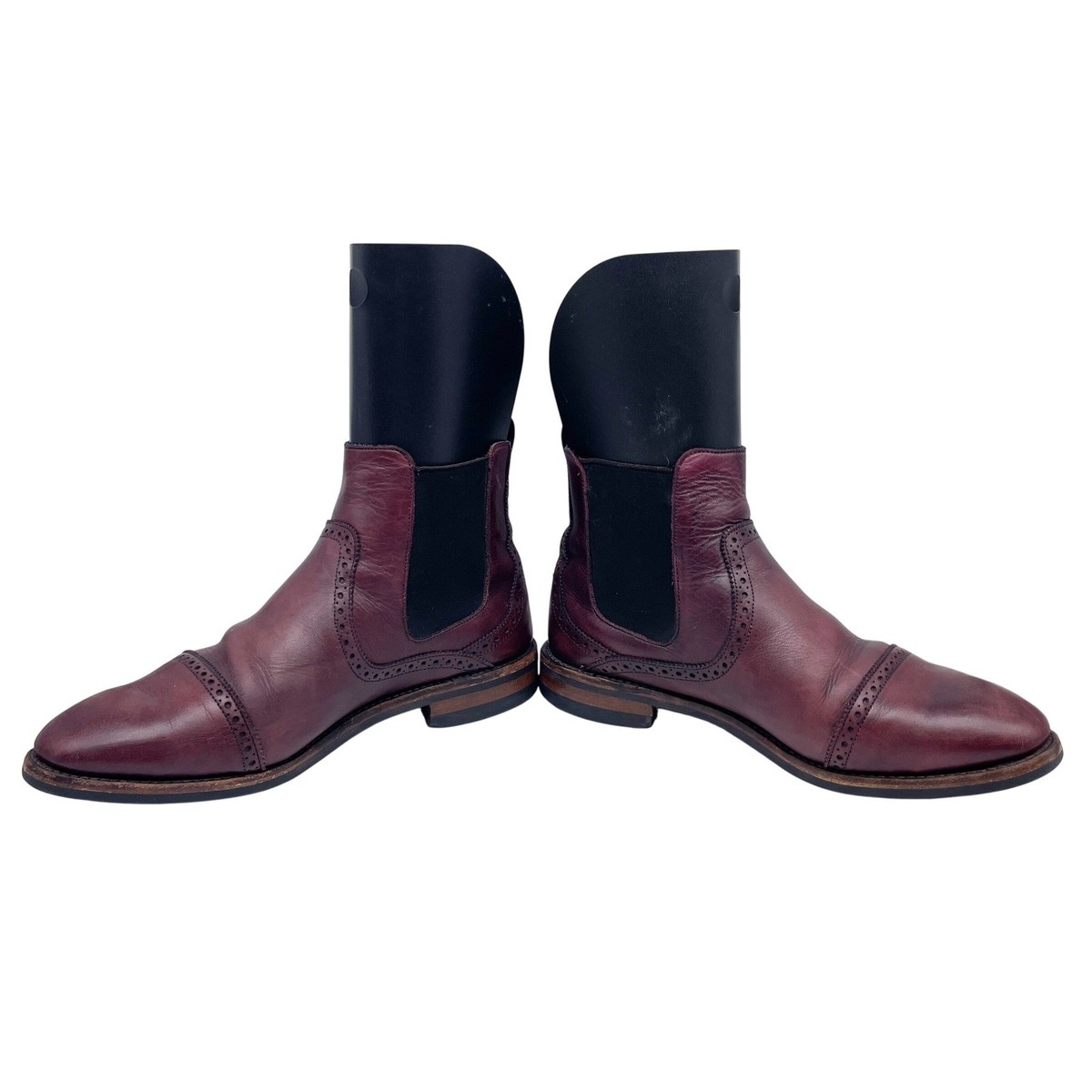 Allen Edmonds Men\'s Burgundy Leather Lombard Cap Toe Chelsea Boot Size 9.5 EEE Allen Edmonds Men main image 4