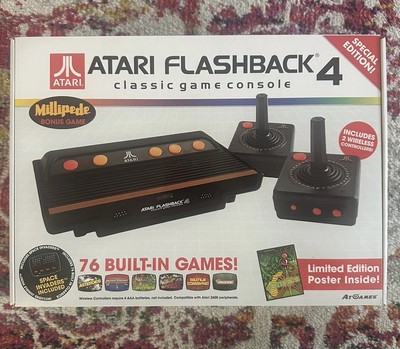 Atari Flashback 4 Classic Game Console Special Edition 76 Built In Games w/ Box