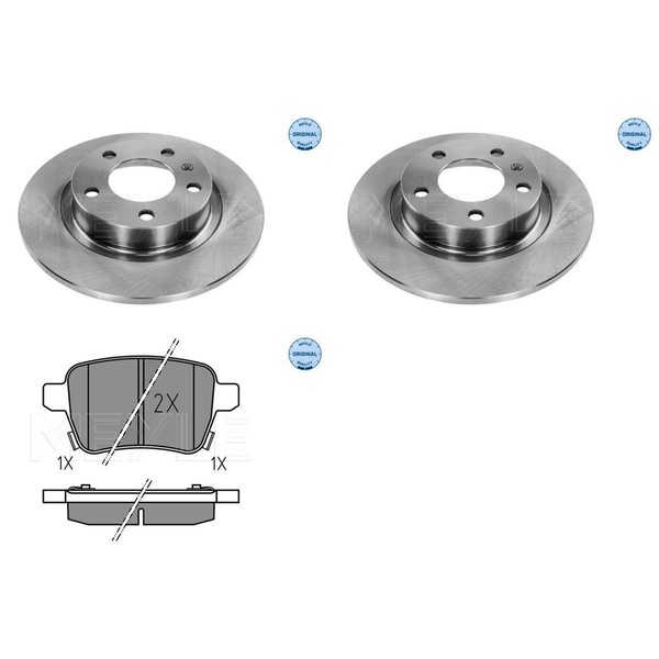Meyle Bremsscheiben 264Mm + BelÄGe Hinten Passend FüR Opel Corsa E + Adam-image
