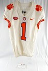 2017-22 Clemson Tigers #1 Game Issued Pos Used White Jersey Football NP R 38 892 — photo 1