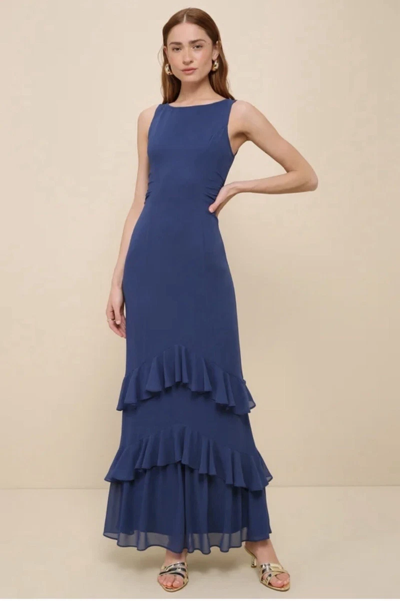 drapey jersey boatneck dress with ruffle skirt Betsy & Adam Women's Long Bodycon Sleeveless Boat Neck Evening Gown with Side Slit Ruffle, Black, 2P at Amazon Women's Clothing store