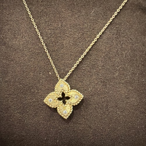 Roberto Coin Petite Venetian Princess Diamond Pendant Necklace 