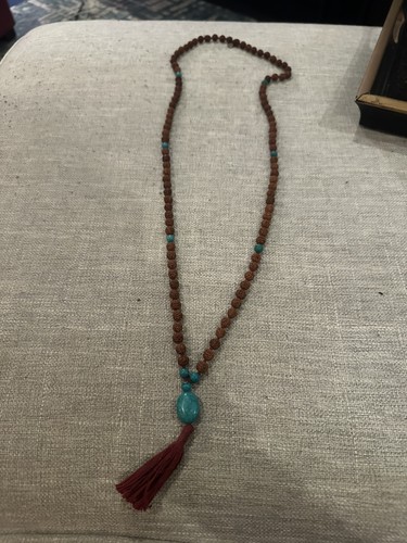 "OM" Mala Bead| 108 Mala Necklace | Knotted Mala | Tassel
