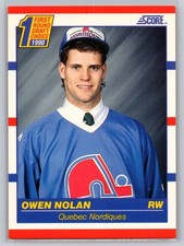 1990-91 Score Hockey Owen Nolan First Round Draft Choice #435 RC