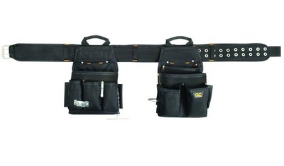 CLC 5609 3 Piece Electrical Combo Tool Belt, 20 Pocket, Black, 29-46 inches