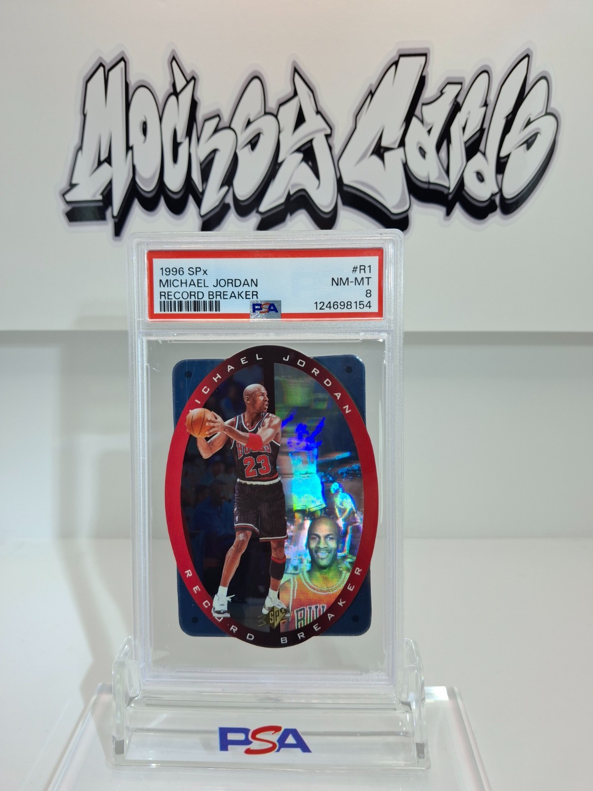 1996 #R1 SPx MICHAEL JORDAN RECORD BREAKER CHICAGO BULLS NM-MT 8