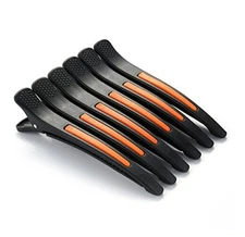 6Pcs/set Pinup Plastic Duck Bill Hair Clips for Sectioning Hair - Blcak-Style2