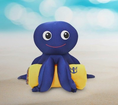 Royal Caribbean Adventure Ocean Inky Octopus Soft Plush Toy 8  & Blanket