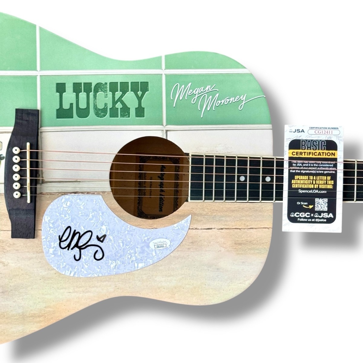 Megan Moroney Signed Guitar Custom Graphics JSA COA Lucky